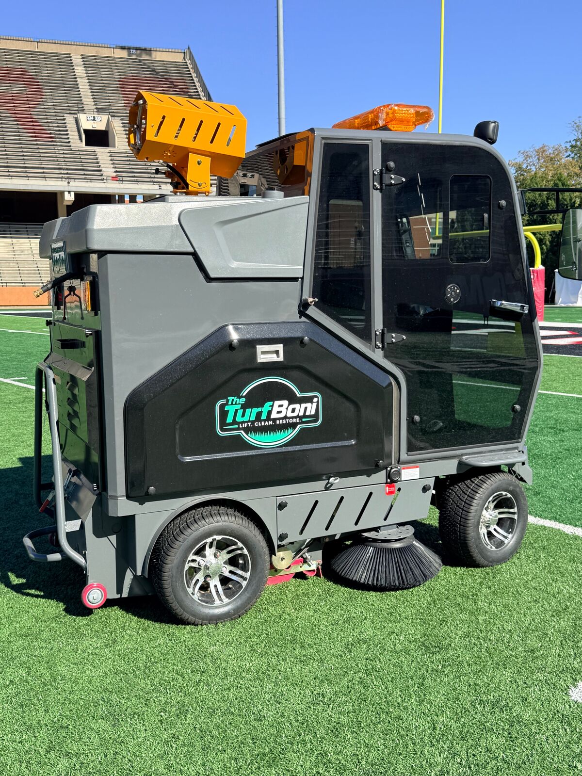 TurfBoni on an artificial turf football field